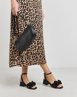 Monet Double Bow Low Block Heel - Wide Fit (E)
