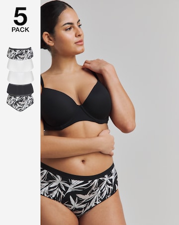 Pretty Secrets (5 Pack) Micro Midi Brief Knickers Mono