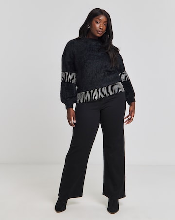 Lovedrobe Diamante Fringe Jumper