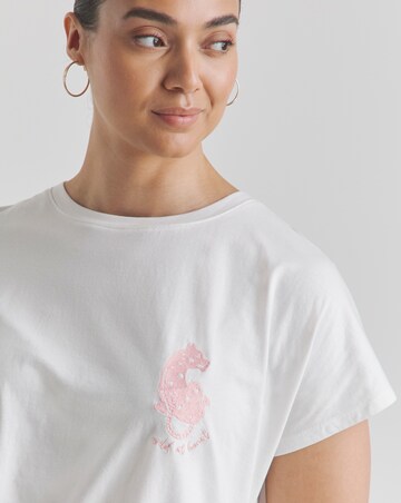 Simply Be Leopard Detail Cotton Cheesecloth Pyjama Shortie Set