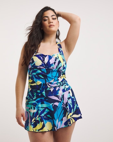 Leaf Non Wired Halter Neck Swimdress
