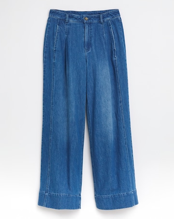 Drape Wide Leg Jeans- Authentic Mid Blue