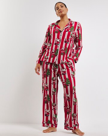 Chelsea Peers Jersey Santa Stripe Pyjama Set