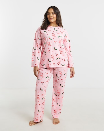 Simply Be (2 Pack) Value Christmas Mistletoe Pyjama Sets