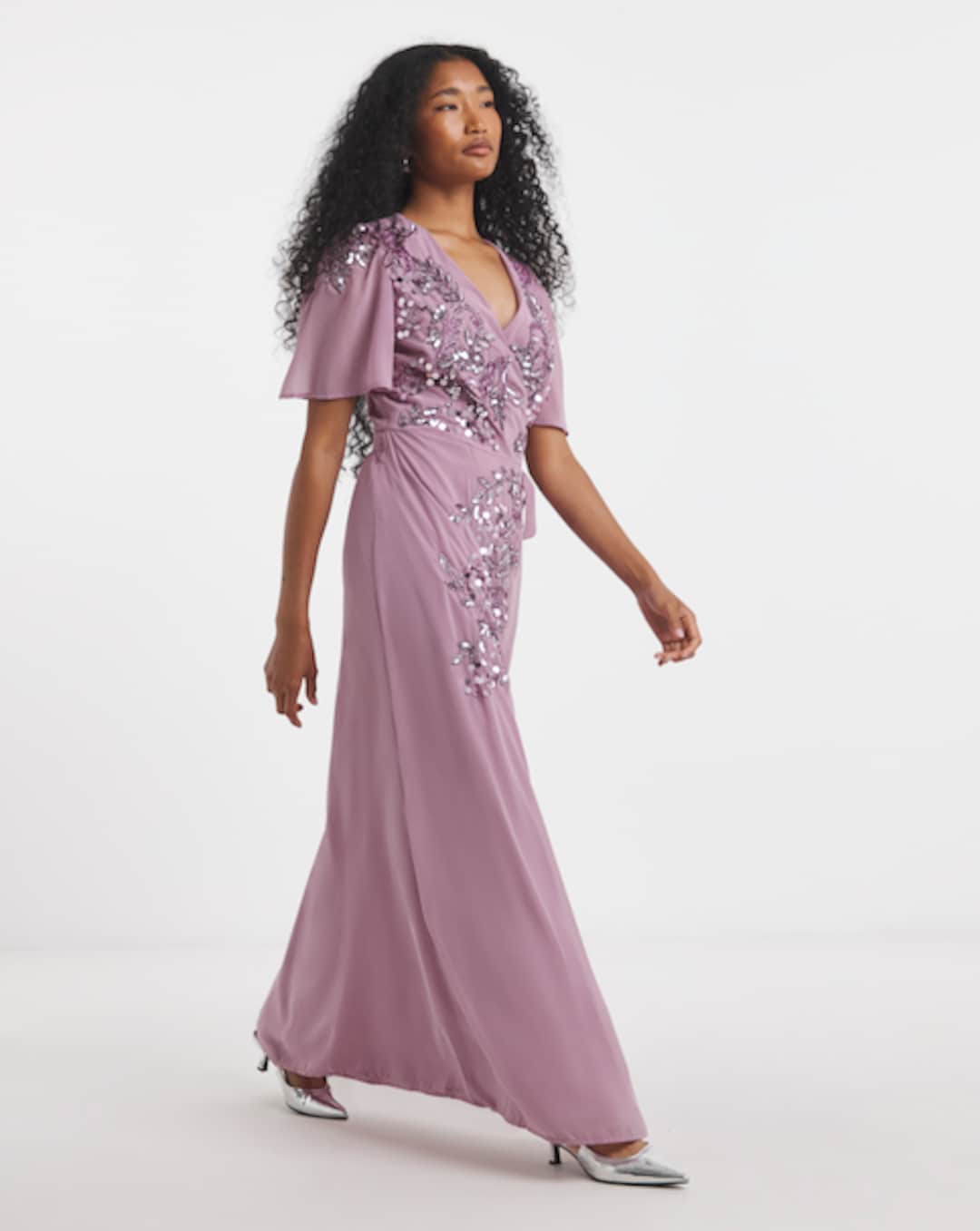 maya curve sequin maxi dress Maya Curve Embellished Maxi Dress