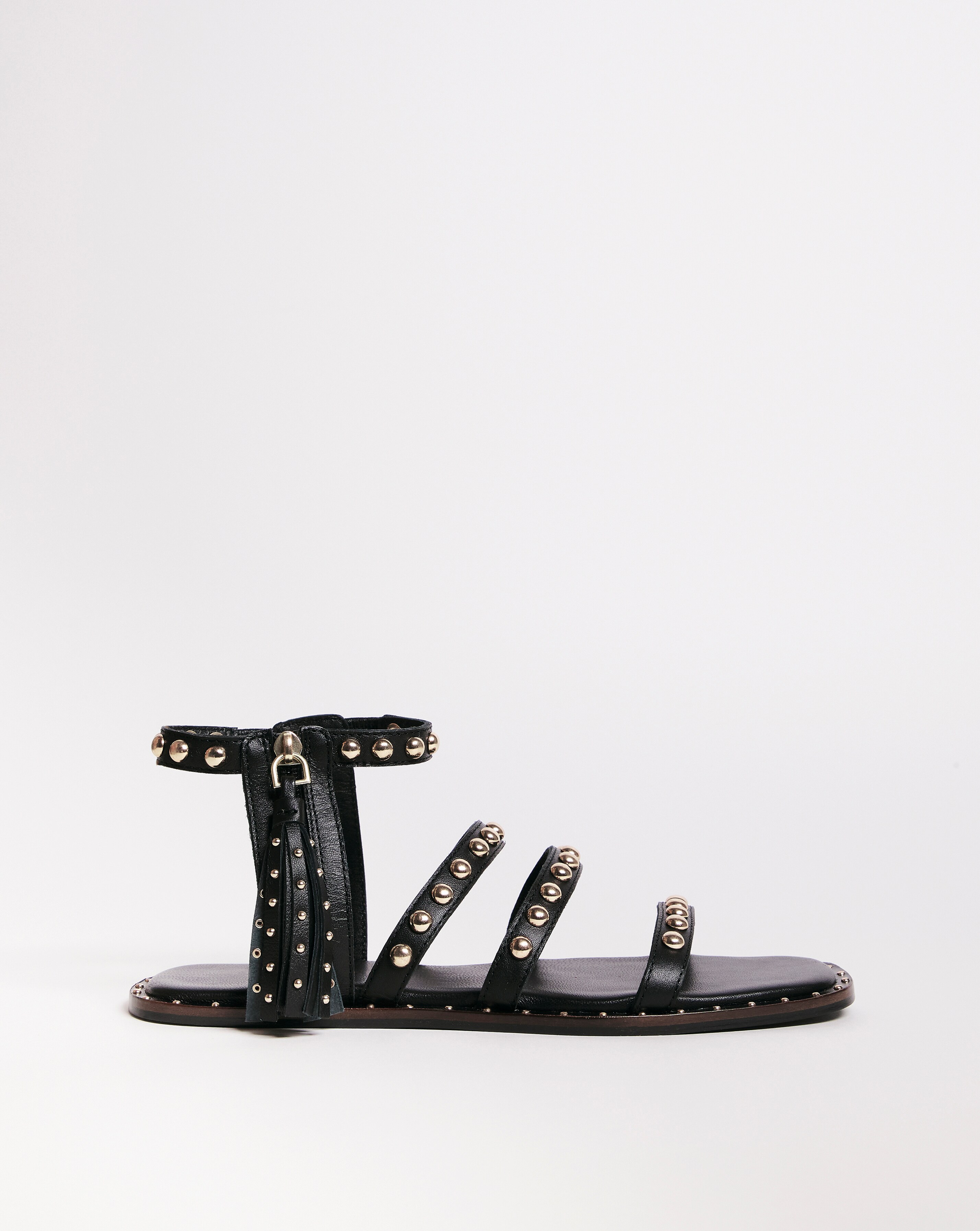 Leather Tassle Detail Sandal - Extra Wide Fit (EEE)