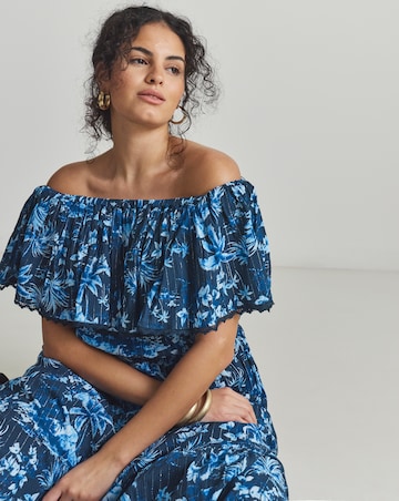 Figleaves Lisbon Bardot Maxi Beach Dress