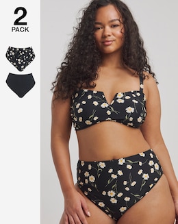 MAGISCULPT Medium Control 2 Pack High Leg Bikini Bottoms