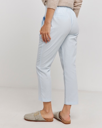 Textured Stripe Cigarette Trousers