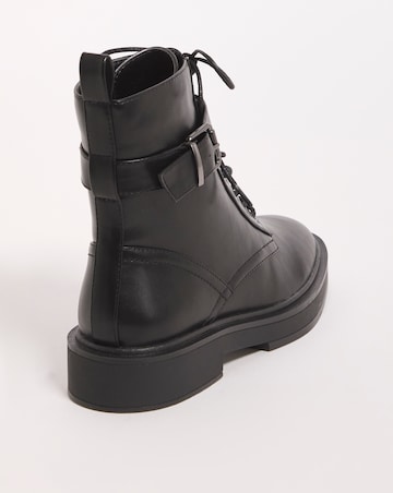 Aimi Classic Lace Up Ankle Boots - Wide Fit (E)