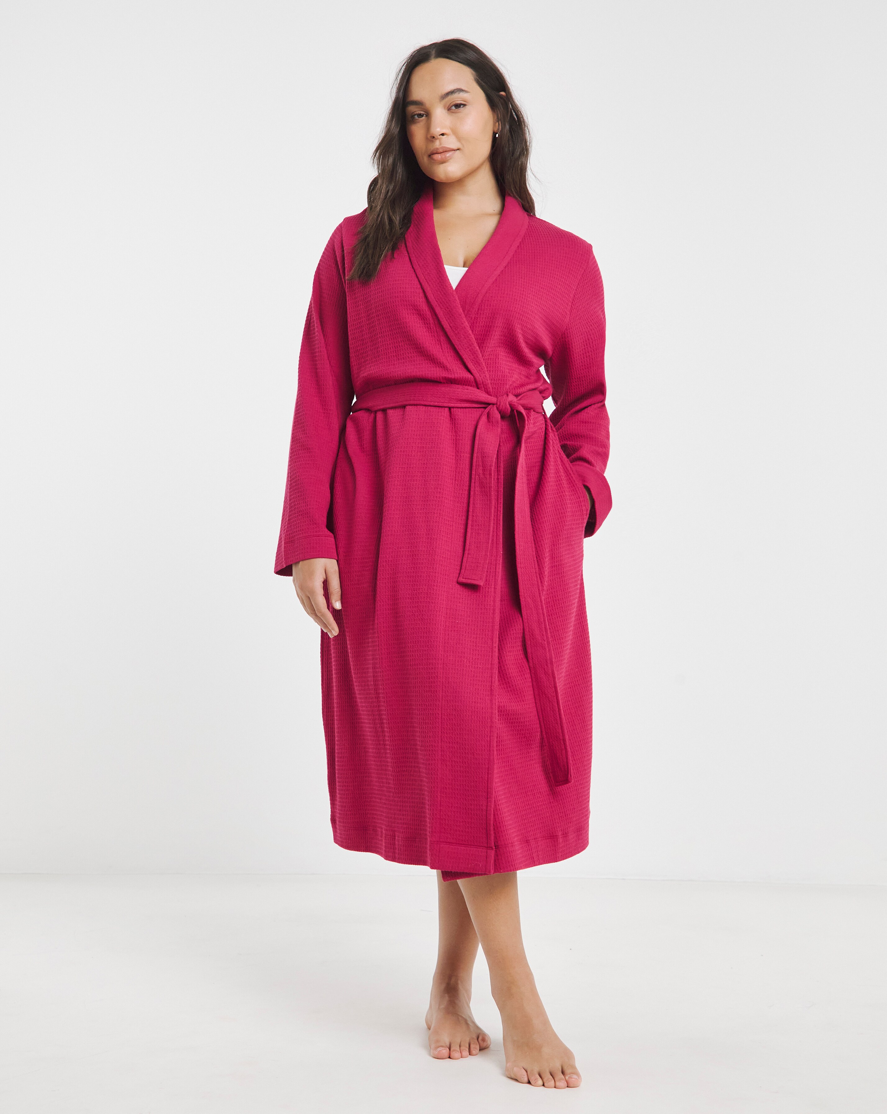 Pretty Secrets Cotton Waffle Dressing Gown