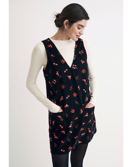 Nobody's Child Piper Floral Cord Pinny  dress