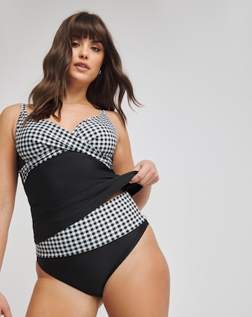 Figleaves Tailor Underwired Twist Front Tankini Top