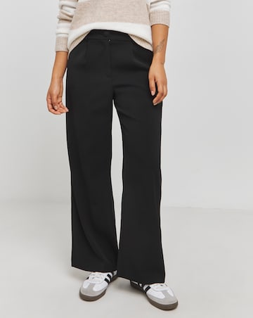 Black Tailored Wide Leg Dad Trousers