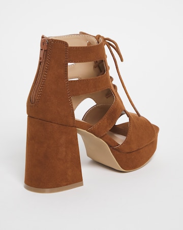 Aria Lace Up Front Shoe Boots Ex Wide Fit