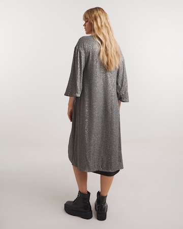 Gunmetal Sequin Kimono