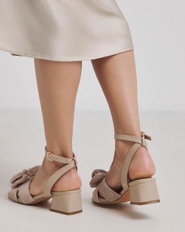 Monet Double Bow Low Block Heel Wide E Fit