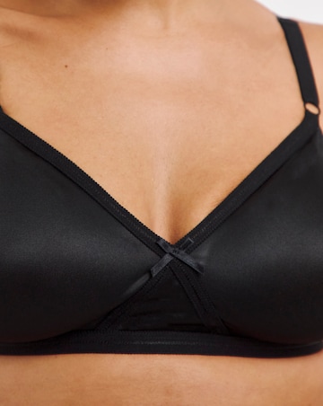 Pretty Secrets (3 Pack) Full Cup Non Wired Bras (B-E) Black