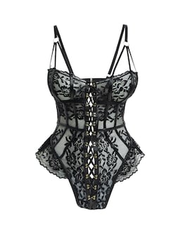 Ann Summers Boudoir Tease Crotchless Body Black