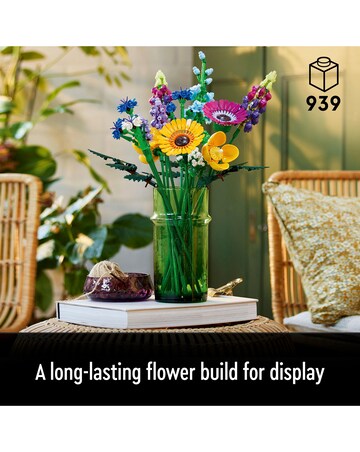 LEGO Icons Wildflower Bouquet Flowers Set for Adults 10313