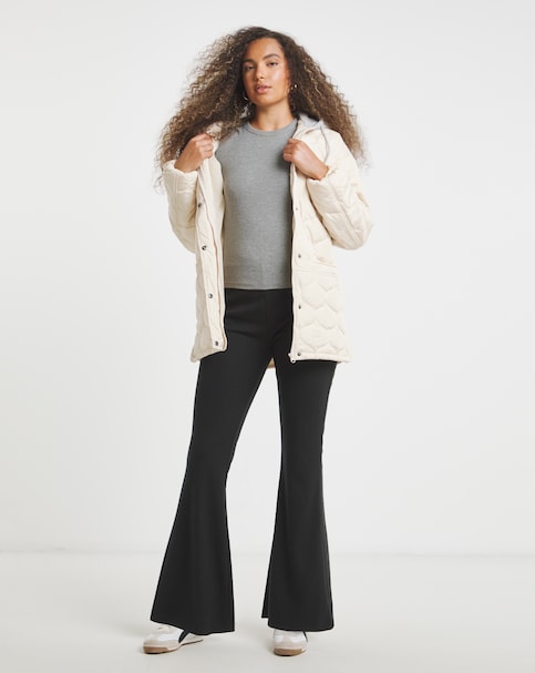 Simply Be Black Soft Touch Flared Jogger