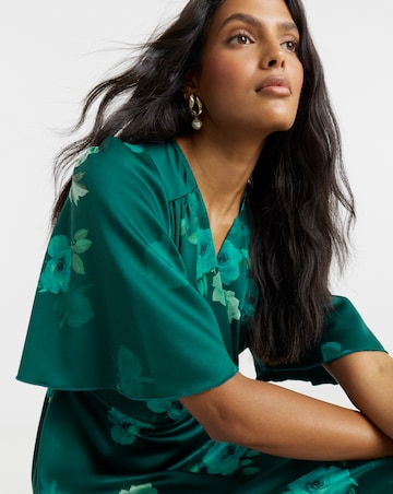 Flounce London Floral Wrap Dress