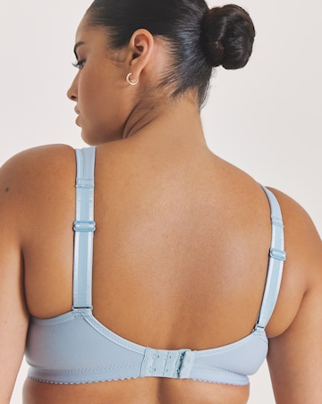 Miss Mary of Sweden Broderie Anglaise Cotton Non Wired Bra Blue