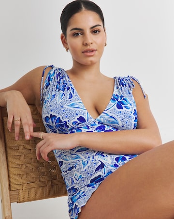 MAGISCULPT Medium Control Cap Sleeve Swimdress