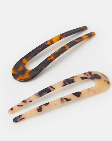 Accessorize 2pk Tort French Hair Pins
