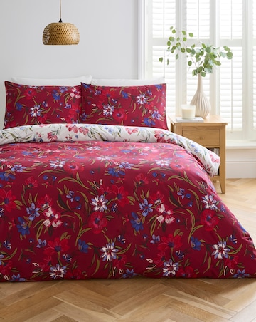 Julipa Ruth Floral Cotton Blend Reversible Duvet Set