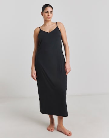 Pretty Secrets 2 Pack Maxi Slips Length 52in - Black/Almond