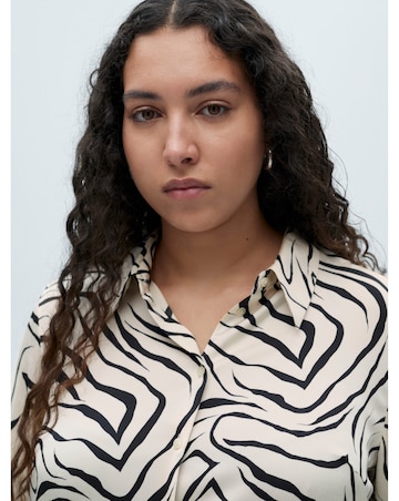 Mango Ideale Zebra Print Shirt