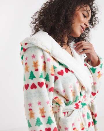 Pretty Secrets Christmas Fair Isle Dressing Gown