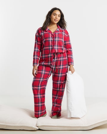 Pretty Secrets Check Button Up Pyjama Set