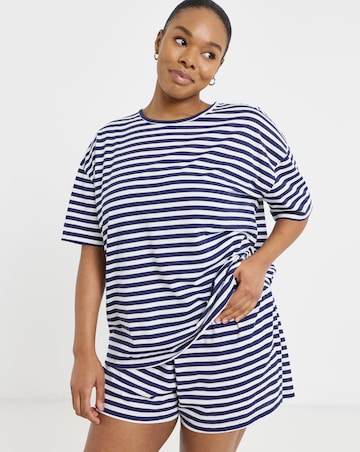 Pretty Secrets Back to Basics Pyjama Short Set Stripe