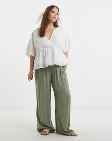 Simply Be Applique Cotton Floral Smock Blouse