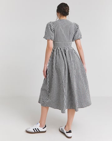 Nobody's Child Black Gingham Check Starlight Midi Dress