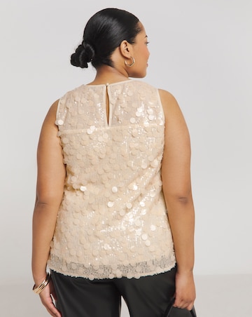 Joanna Hope Sequin Shell Top
