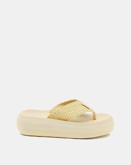 Rocket Dog Natural Sandy Platform Toe Post Sandals
