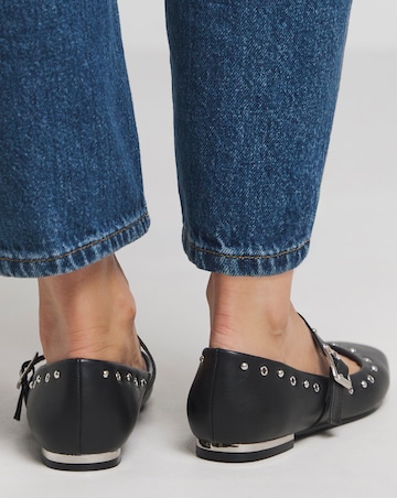 Penelope Embellished Mary Jane Ballerina Shoes Wide E Fit