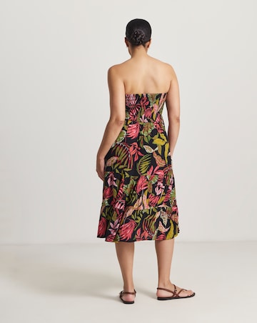 Beach To Beach Shirred Bandeau Beach Dress