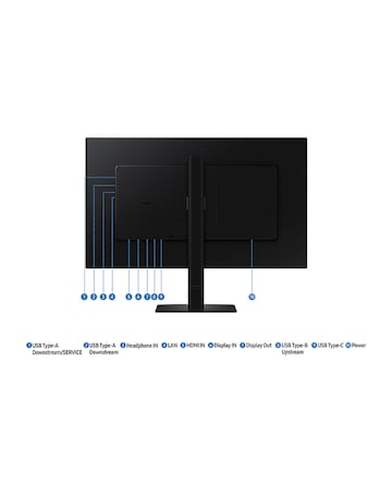 Samsung 27in ViewFinity S6 S60UD 100Hz QHD Ergonomic Monitor - Black