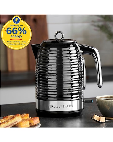 Russell Hobbs Inspire Kettle and Toaster Bundle Black