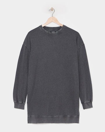 Simply Be Acid Wash Side Split Sweatshirt Tunic