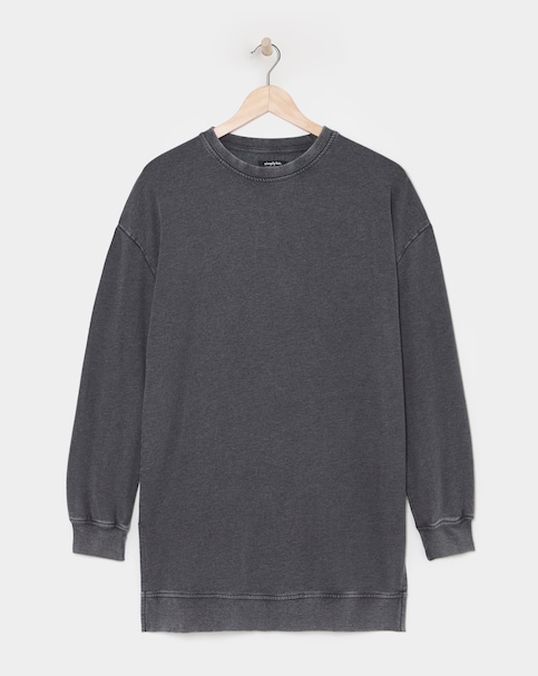 Simply Be Acid Wash Side Split Sweatshirt Tunic