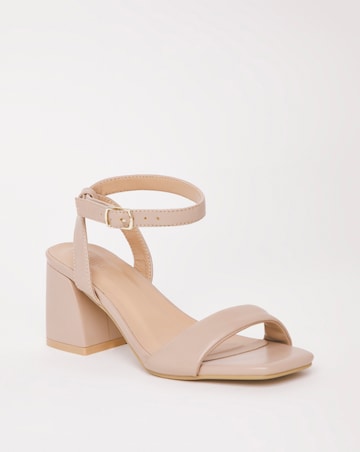 Rimini Barely There Block Heeled Sandals Wide Fit