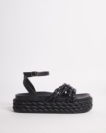 Kiara Rope Flatform Sandals Wide Fit