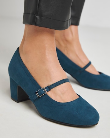 Lorraine Low Block Heel Mary Janes - Standard Fit (D)