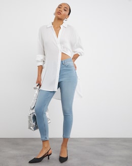 Light Blue 24/7 Skinny 7/8 Crop