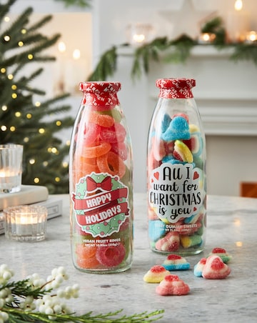 Treat Kitchen Xmas Sweet Bottles (All I Want + Happy Holidays) Duo Pack